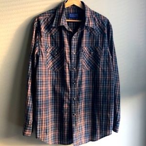 Vintage Pendleton Western Snap button Plaid Shirt